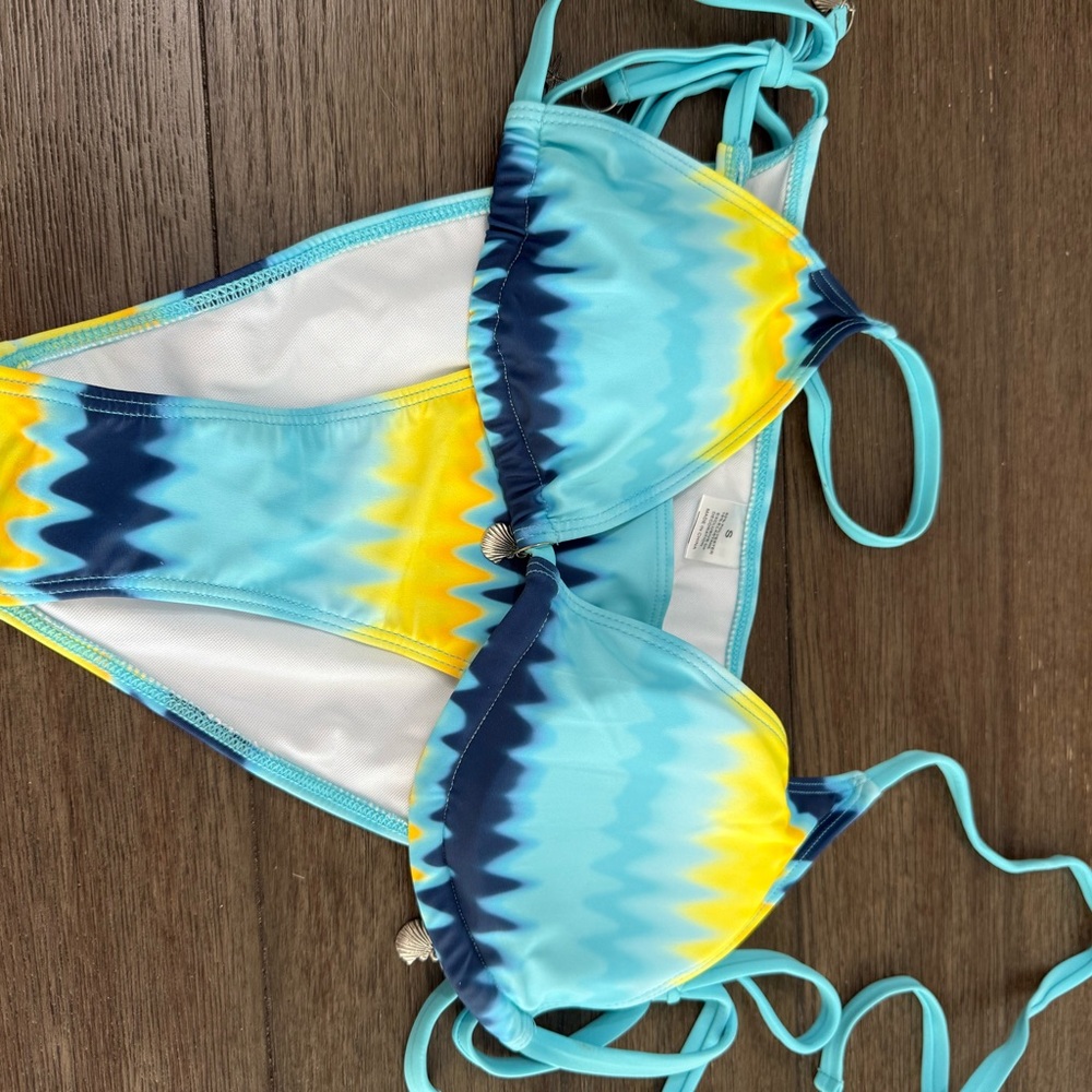 Vibrant Blue and Yellow Bikini Set